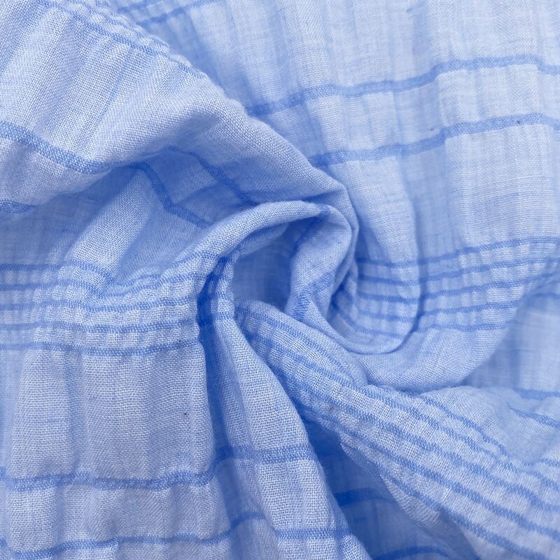 Seersucker Fabric Manufacturer - Wholesale Cotton Poly Rayon Blend Bubble Fabric
