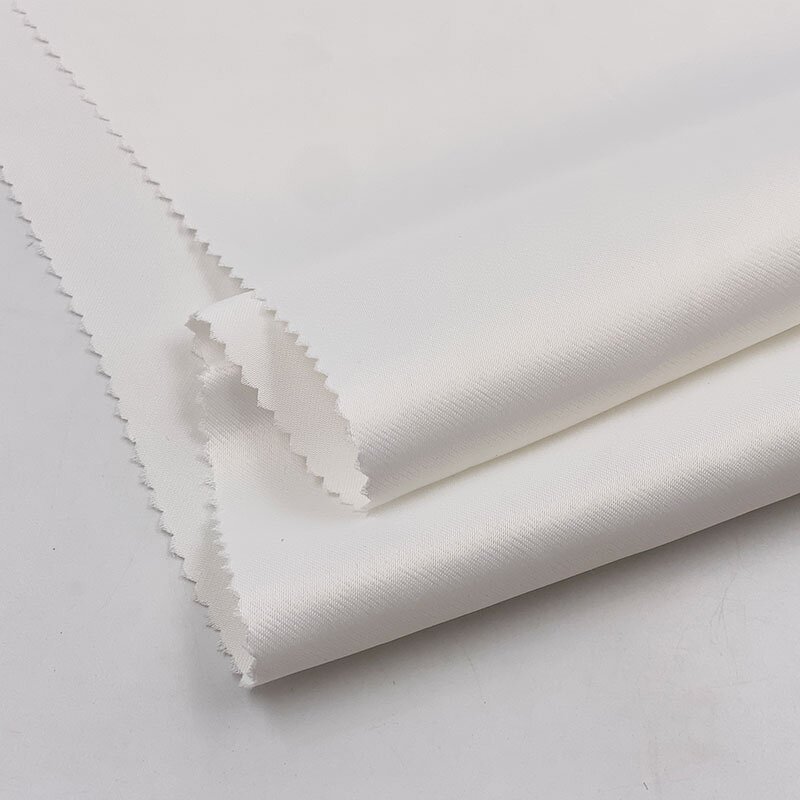 Viscose Fabric Manufacturer - Women's Pajamas Bleach White Twill Satin Fabric