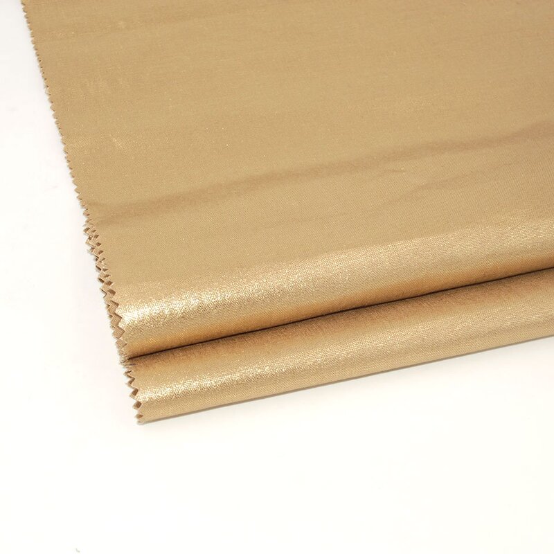 Metallic Fabric Manufacturer - New Design Foil Metallic Print Cotton Linen