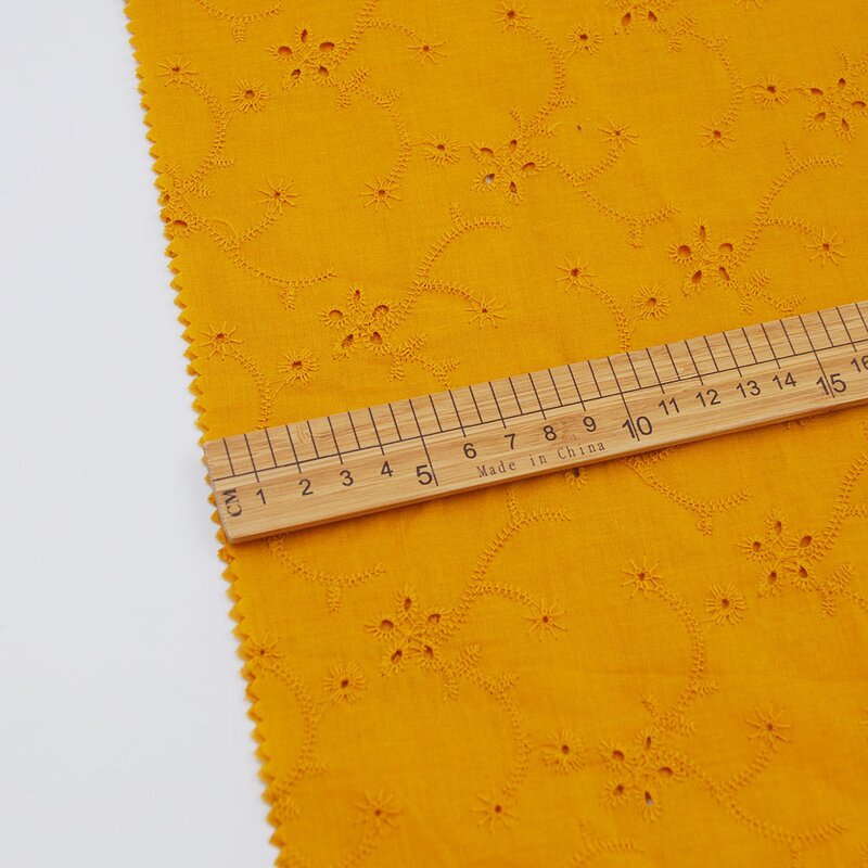 Lace Fabric Manufacturer - Wedding Party Eyelet Floral Cotton Lace Fabric