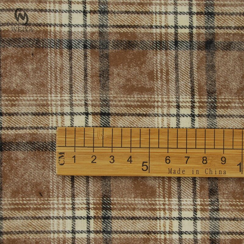Flannel Fabric Manufacturer - Vintage Pigment Print Cotton Plaid Flannel