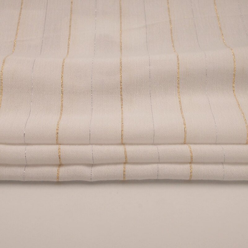 Lurex Fabric Manufacturer - Woven Silver Copper Rayon Lurex Crinkle Fabric