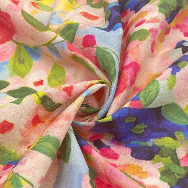Liberty Fabric Manufacturer - Fashion Poplin Voile Floral Digital Print Fabric