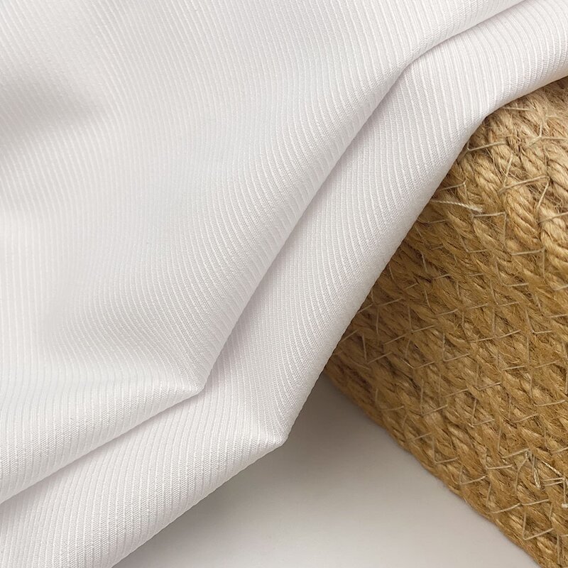 Stretch Fabric Manufacturer - Soft White 4 Way Stretch Polyester Spandex Fabric