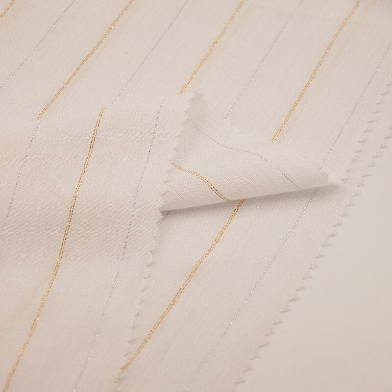 Lurex Fabric Manufacturer - Woven Silver Copper Rayon Lurex Crinkle Fabric