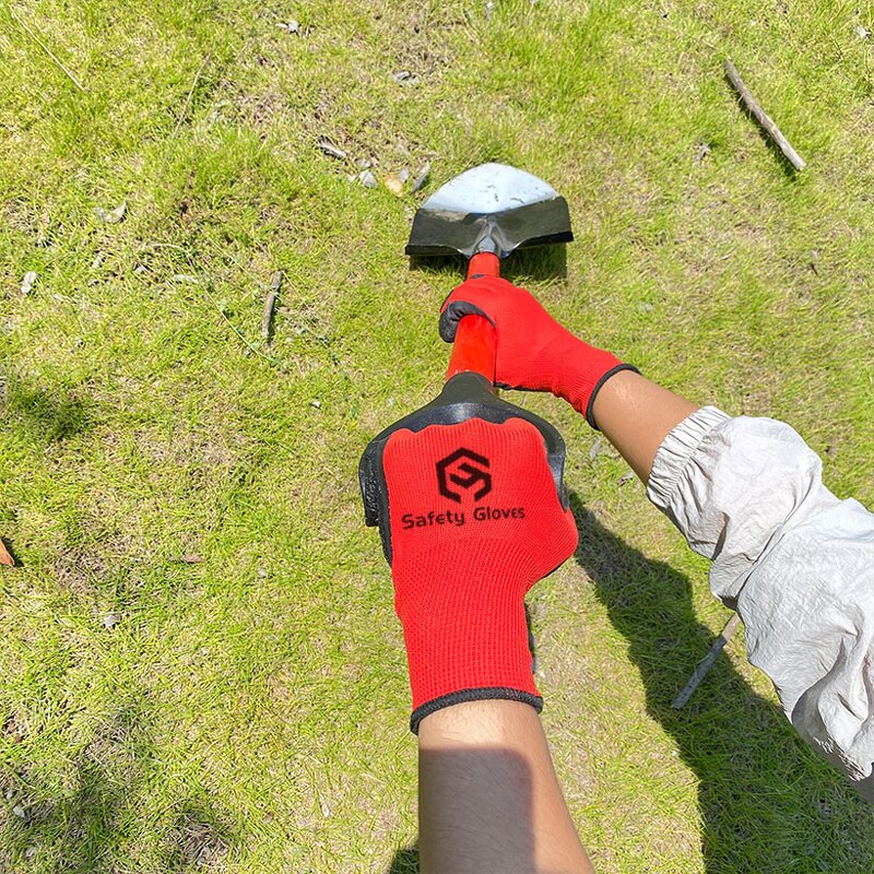 Safety Gloves Manufacturer - 13-Gauge Non-Slip Latex Sandy Thumb Gloves