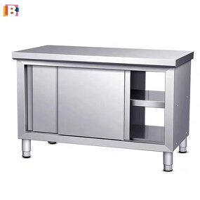 Stainless Steel Work Table Manufacturer - Custom Sliding Door Kitchen Cabinet