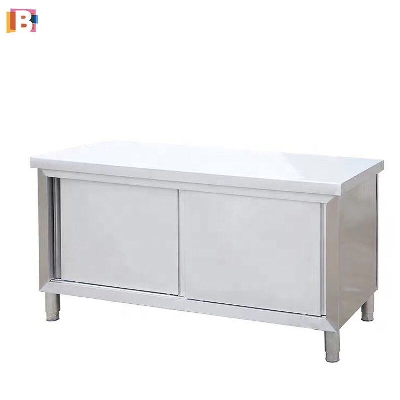 Stainless Steel Work Table Manufacturer - Custom Sliding Door Kitchen Cabinet