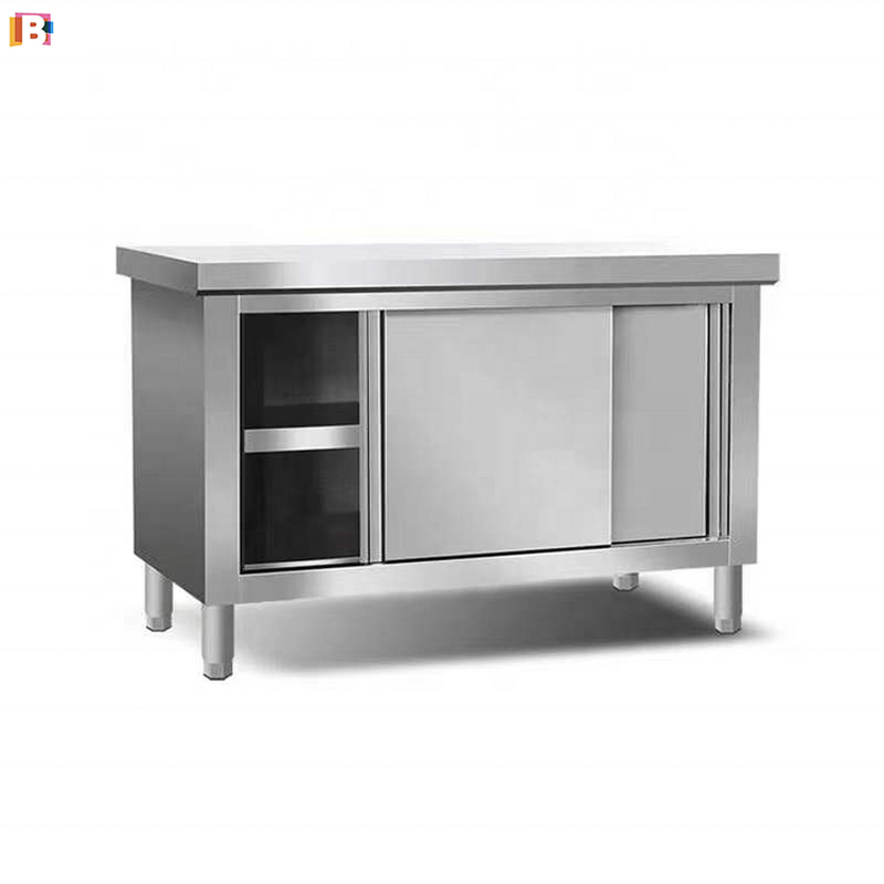 Stainless Steel Work Table Manufacturer - Custom Sliding Door Kitchen Cabinet