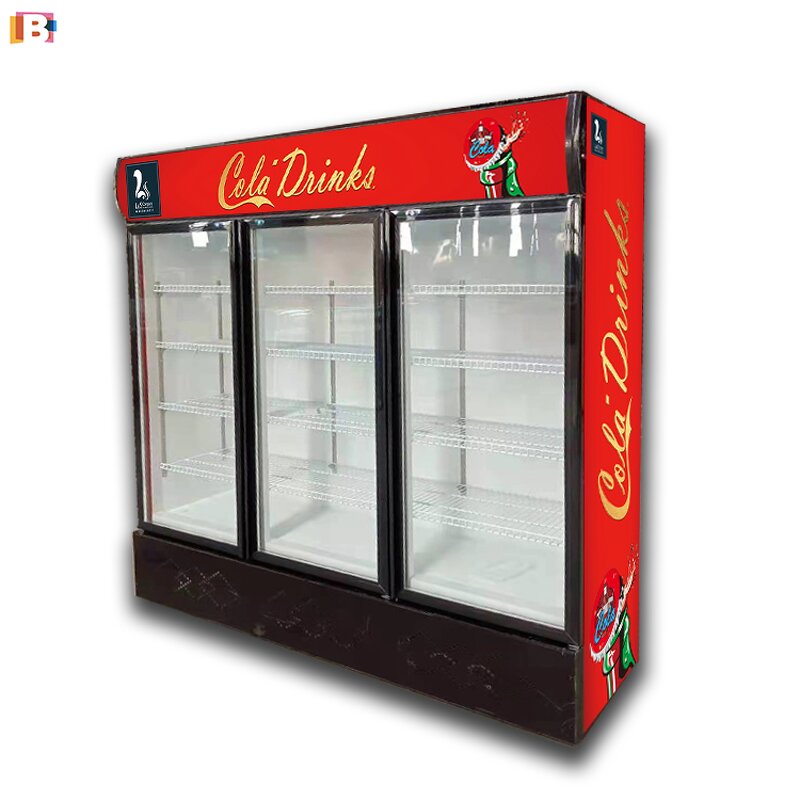 Display Freezer Manufacturer - Double Glass Door Commercial Vertical Cooler