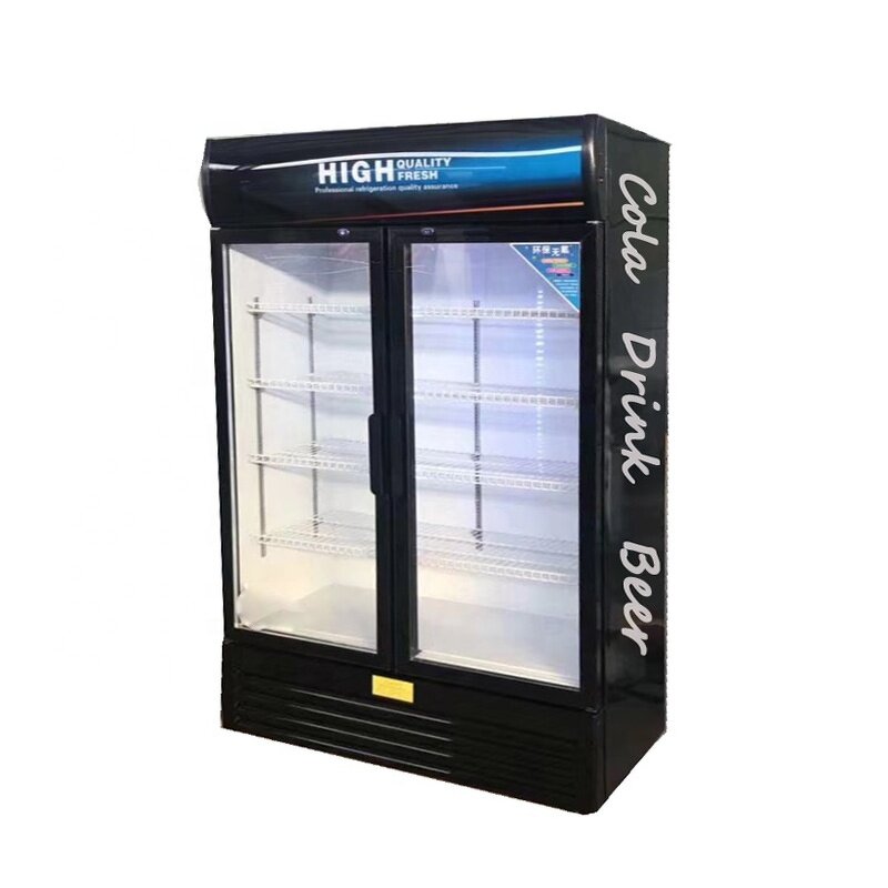Display Freezer Manufacturer - Double Glass Door Commercial Vertical Cooler