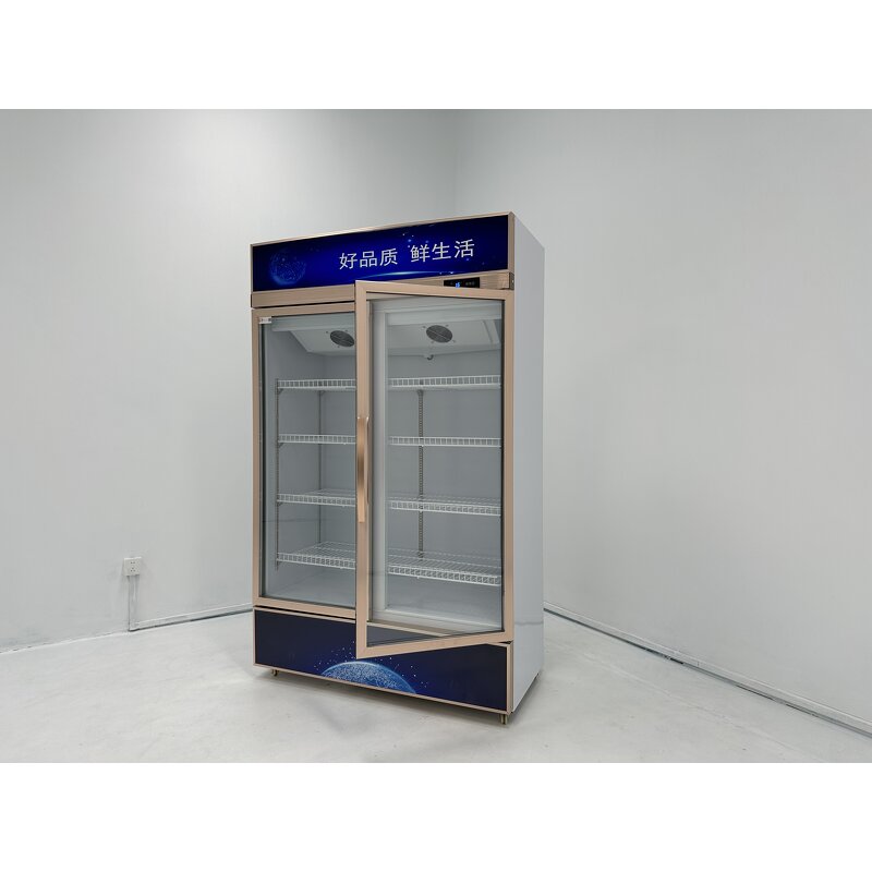 Display Cooler Manufacturer - Supermarket Vegetable Cooler with Wheels