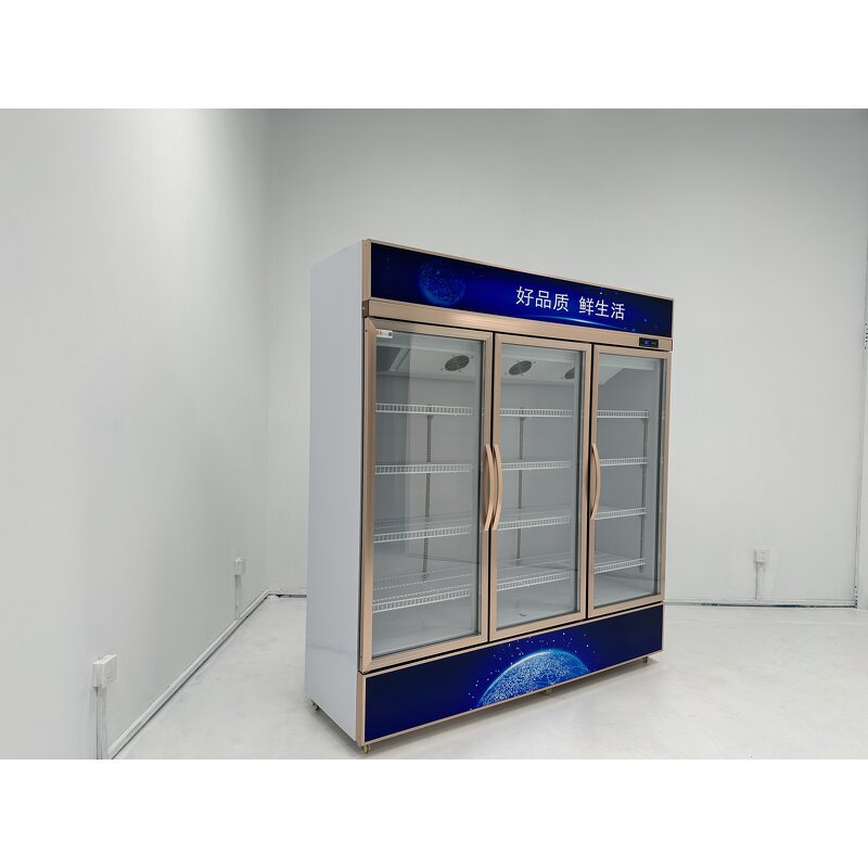 Display Cooler Manufacturer - Supermarket Vegetable Cooler with Wheels