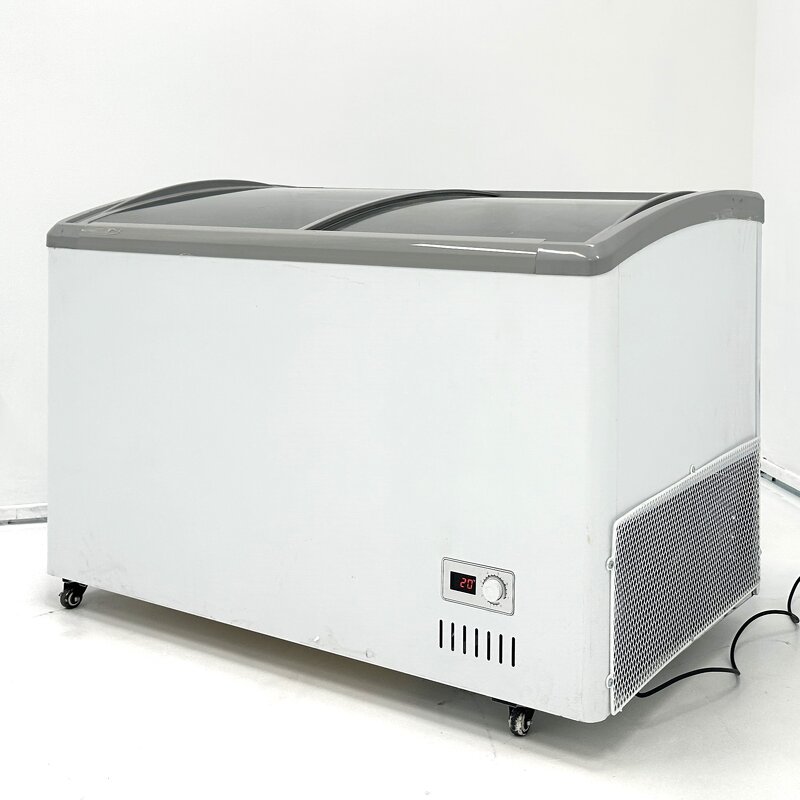 Chest Freezer Manufacturer - Black Glass Top Mini Commercial Display Freezer