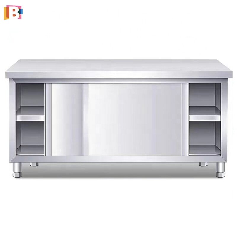Stainless Steel Worktable Manufacturer - Commercial Sliding Door Kitchen Table