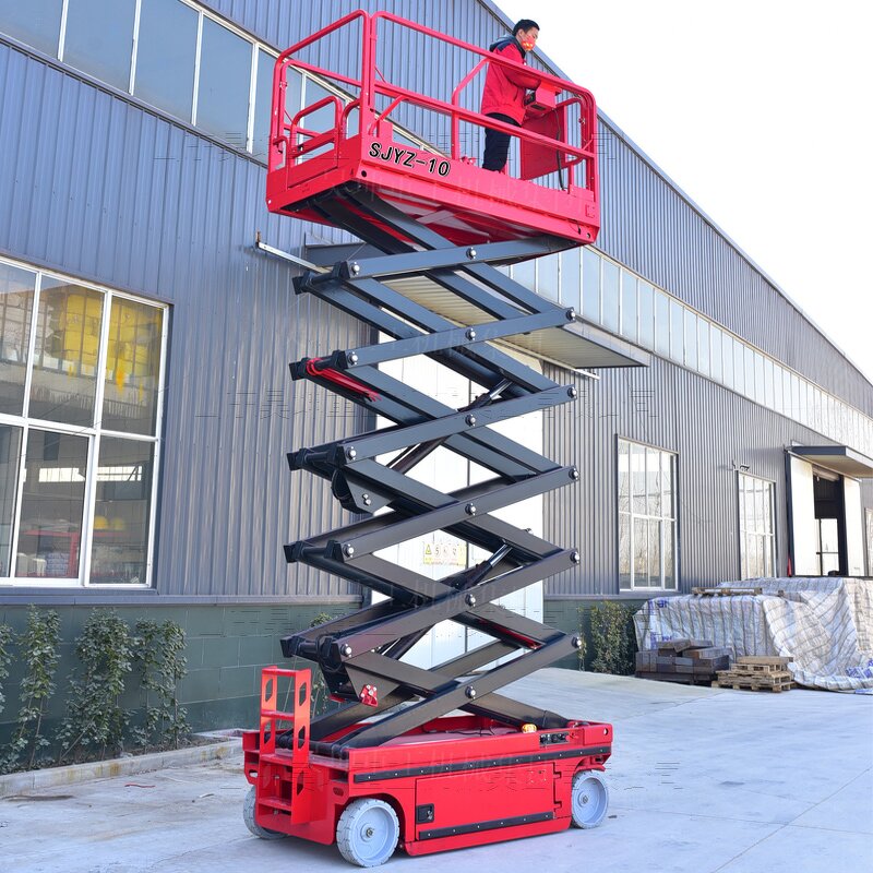 Scissor Lift Manufacturer - 10-12m Self Propelled Mobile Aerial Lift