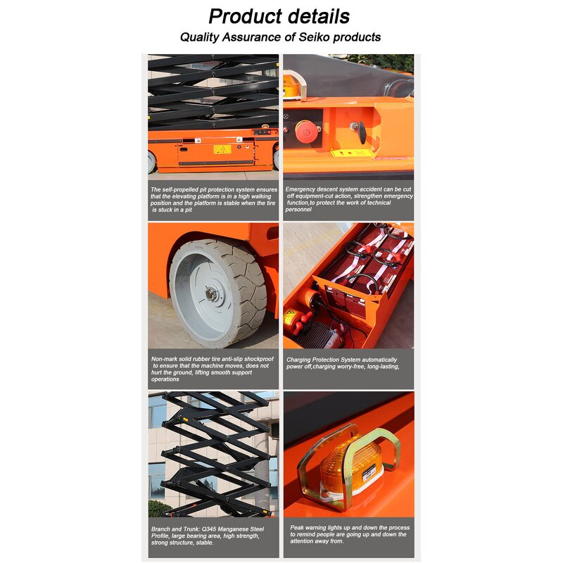 Scissor Lift Manufacturer - 10-12m Self Propelled Mobile Aerial Lift