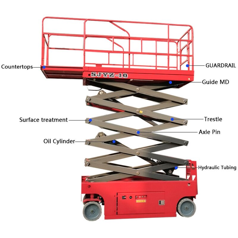 Scissor Lift Manufacturer - 10-12m Self Propelled Mobile Aerial Lift