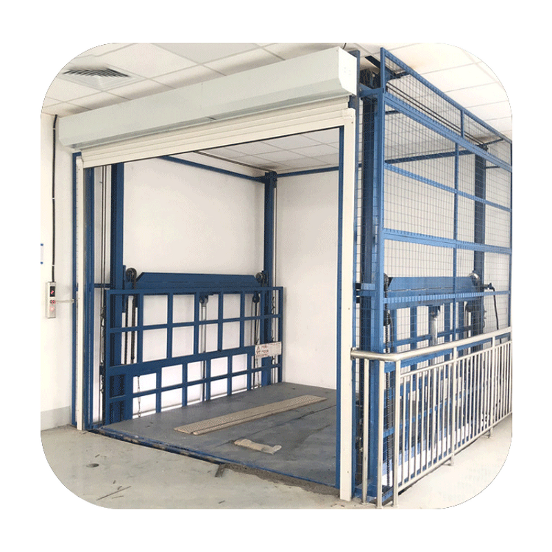 Freight Elevator Manufacturer - Warehouse Guide Rail Hydraulic Cargo Lift