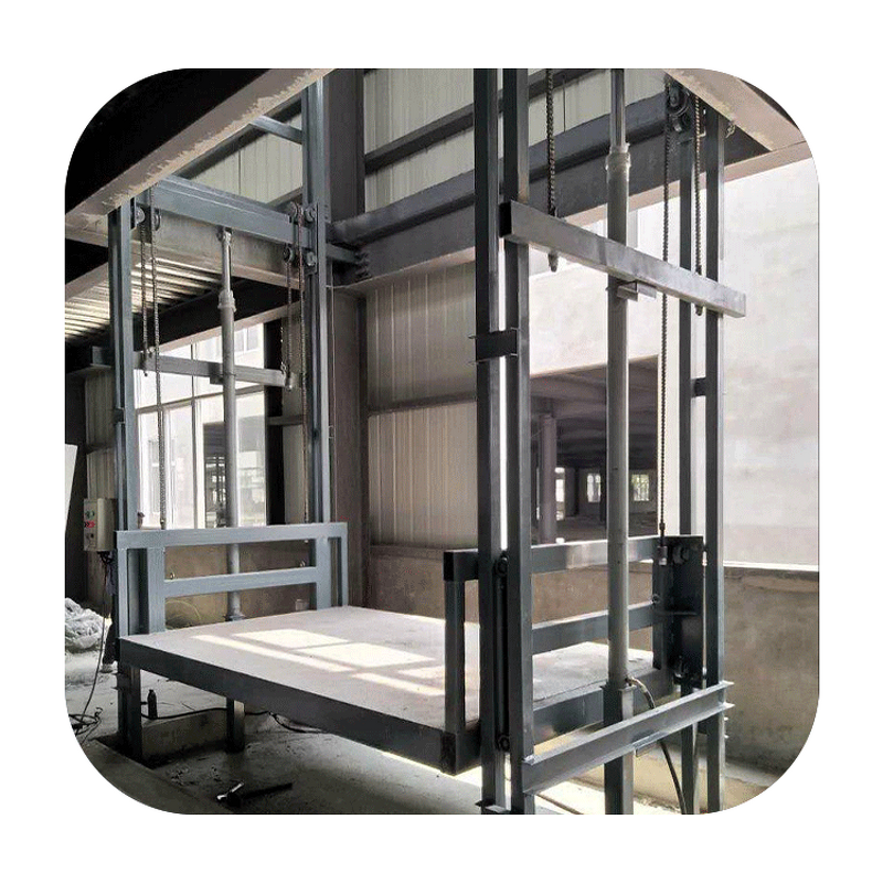 Freight Elevator Manufacturer - Warehouse Guide Rail Hydraulic Cargo Lift