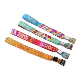 Woven Wristband Factory - OEM Fabric for Events Fashion Ribbon Wrapped Bangle Bracelet Promotion