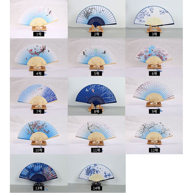 Folding Fan Factory - OEM Eco Friendly Wedding Gifts Hand Silk Fans Custom Printed Folding Carved