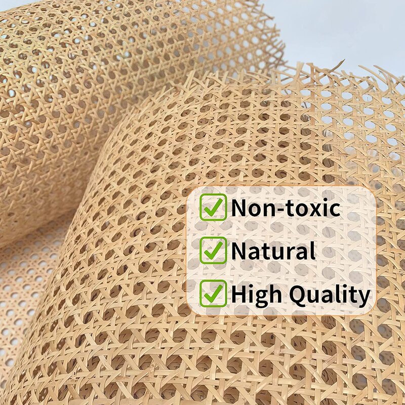 Rattan Webbing Factory - OEM Wholesale High Quality Furniture Open Mesh Bleached Rattan Cane Roll