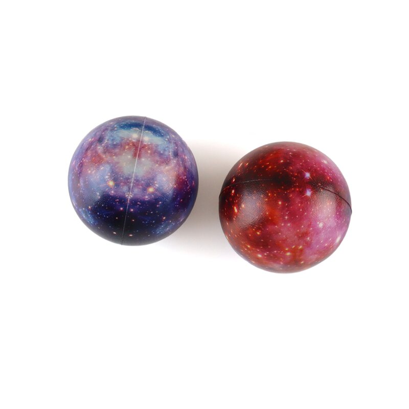 Space Stress Ball Factory - OEM Outer Space Theme Pattern Logo Bouncing Planet Galaxy Pattern Pu Foam