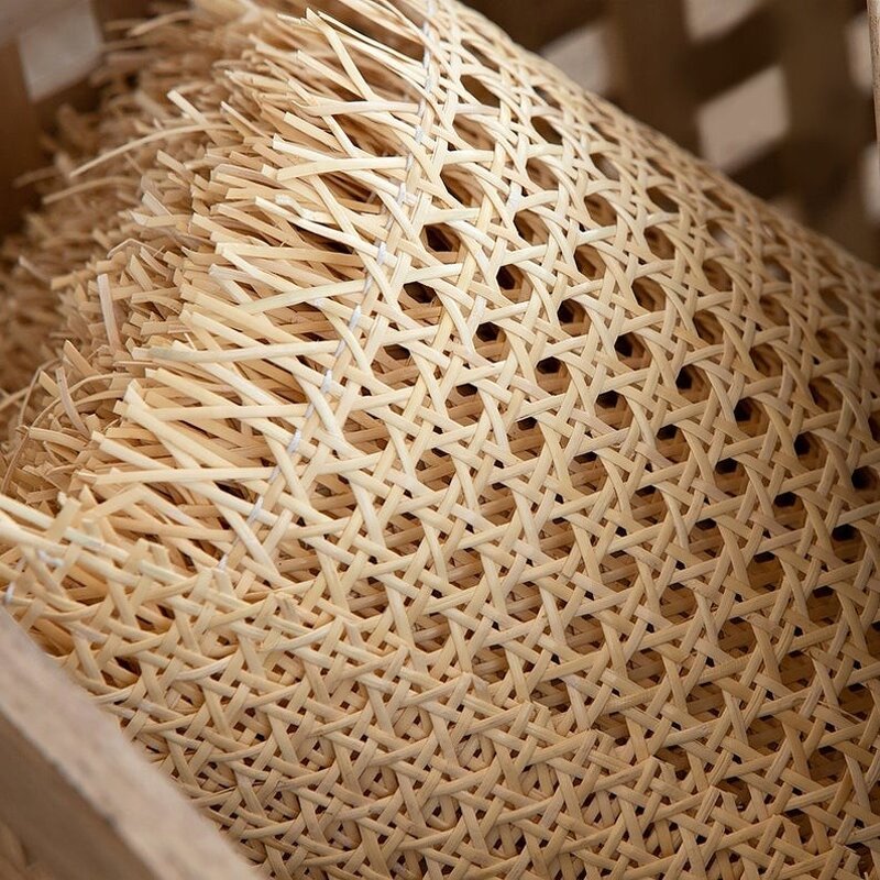 Rattan Webbing Factory - OEM Grid Rolls Premium Quality Natural Cane Webbing Weave Wholesale