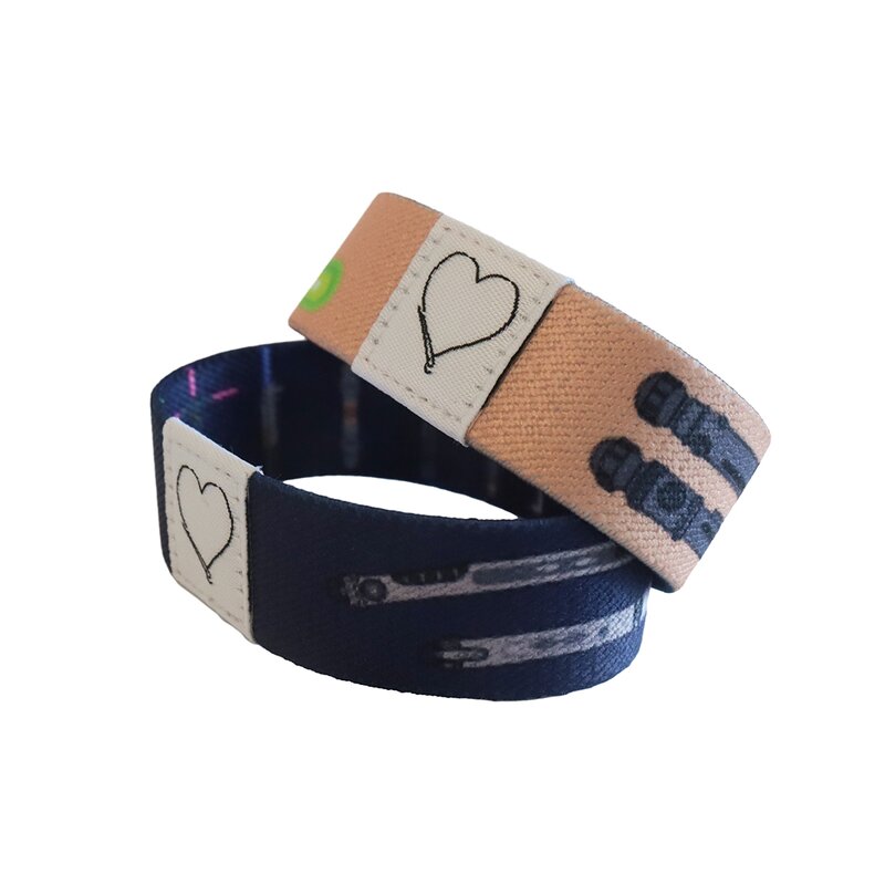 Polyester Bracelet Factory - OEM Cheap Custom Fashion Elastic Woven NFC Wristband