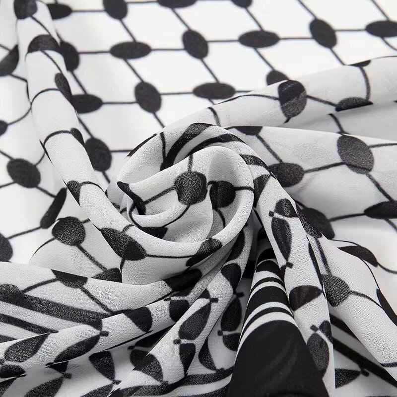 Keffiyeh Scarf Factory - OEM High Quality New Palestine Breathable Chiffon Printed Modal Hijab for Women