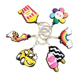 PVC Keychain Factory - OEM Custom Rubber 2d Die Cut Pvc Soft Plastic Character Letter Kid Personalized