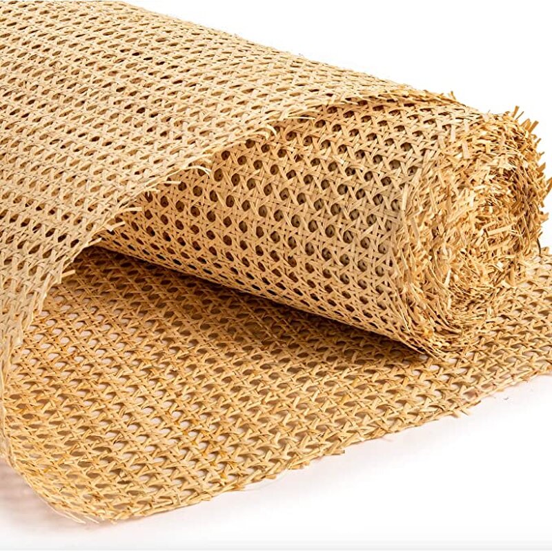 Rattan Cane Webbing Factory - OEM Wholesale Open Mesh Square Pattern Natural Jute Roll for Home Furniture