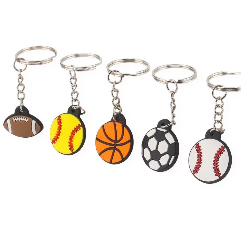 Keychain Factory - OEM Wholesale Promotional Custom 3d Cute Rubber Key Chains With Metal Key Ring