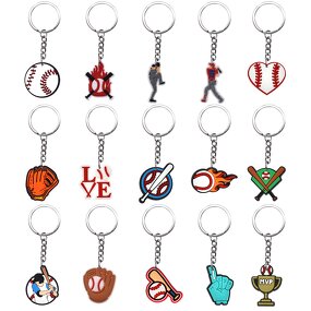 Keychain Factory - OEM Wholesale Promotional Custom 3d Cute Rubber Key Chains With Metal Key Ring