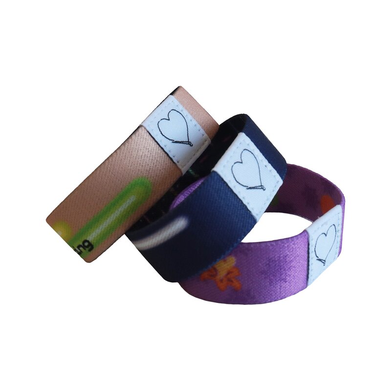 Polyester Bracelet Factory - OEM Cheap Custom Fashion Elastic Woven NFC Wristband