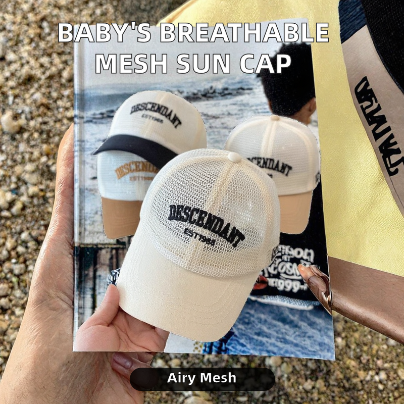 Kids Baseball Cap Factory - OEM Adjustable Peaked Letter Embroidered Mesh Sun Visor Summer Breathable for Baby