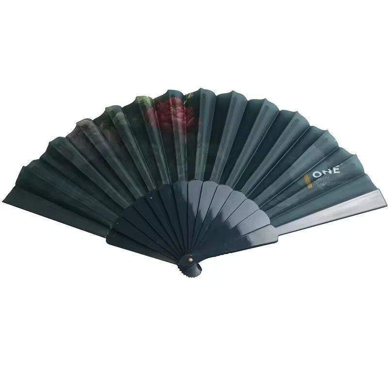Folding Hand Fan Factory - OEM 2024 Wholesale High Quality Custom Printed Logo Promotional Paper Fabric