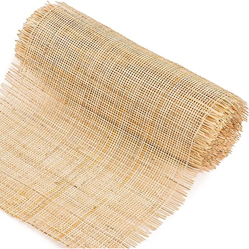 Rattan Cane Webbing Factory - OEM Wholesale Open Mesh Square Pattern Natural Jute Roll for Home Furniture