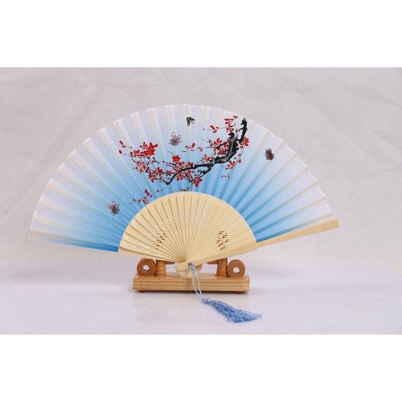 Folding Fan Factory - OEM Eco Friendly Wedding Gifts Hand Silk Fans Custom Printed Folding Carved