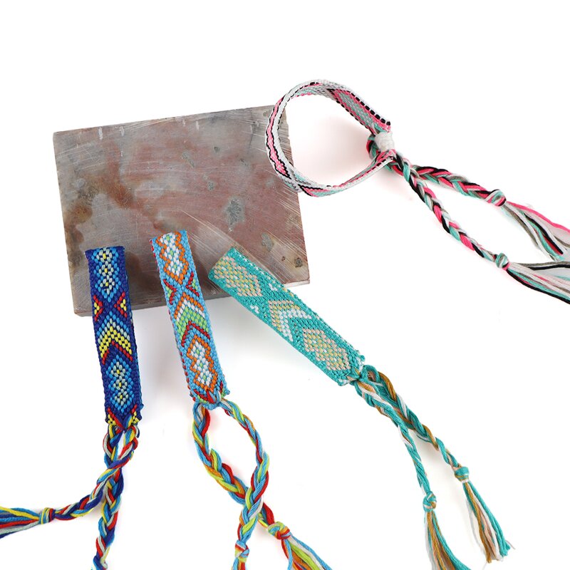 Braided Wristband Factory - OEM Fashion Customized Summer Colorful Bohemian Personality Adjustable Friendship