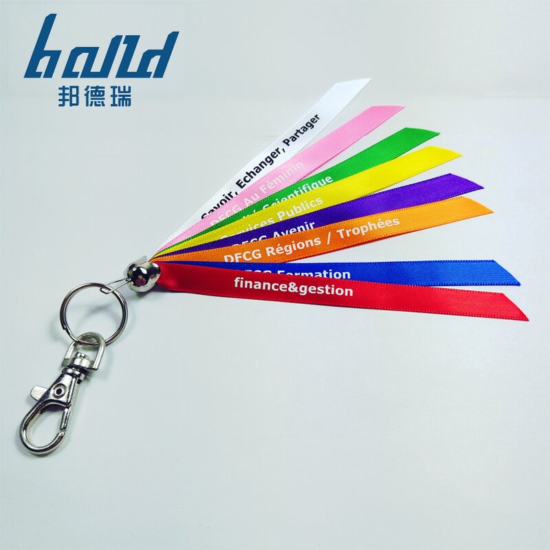 Keychain Factory - OEM Factory Manufacture Custom Ribbon Short Lanyard