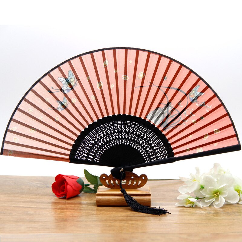 Silk Fan Factory - OEM High Quality Custom Logo 21-23cm Mini Hand-held Chinese Bamboo Rib