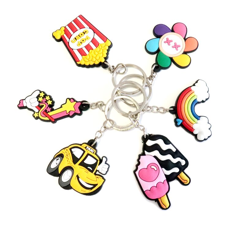 PVC Keychain Factory - OEM Custom Gift Keychain Logo Soft 2D 3D Personalized Cute Rubber