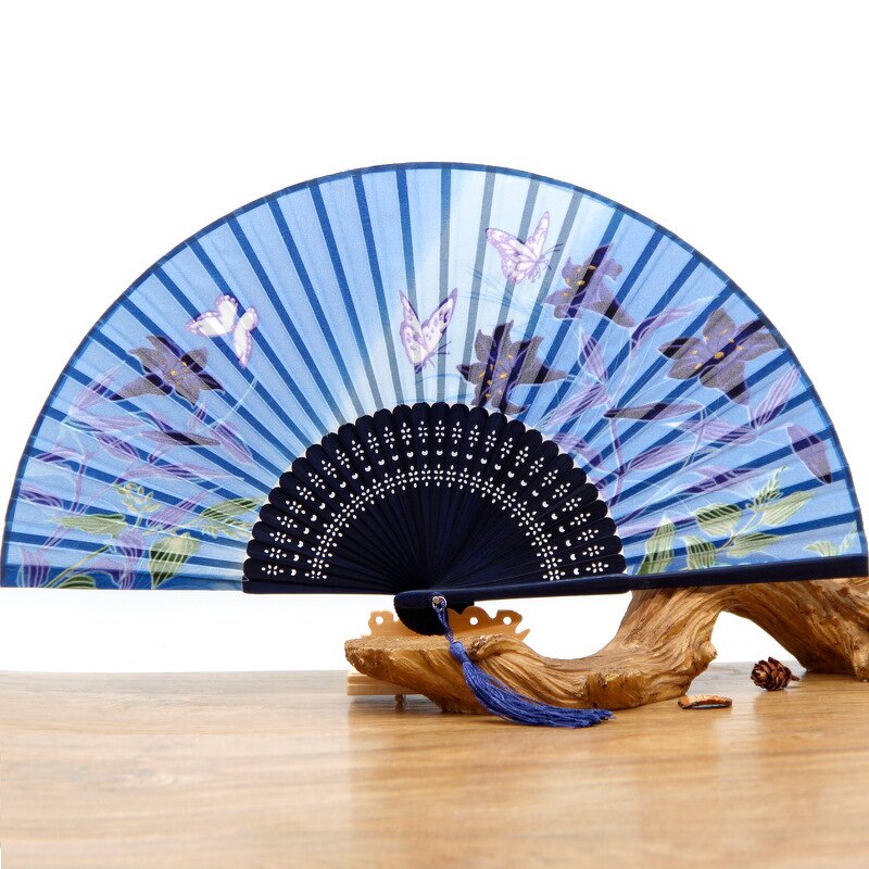 Silk Fan Factory - OEM High Quality Custom Logo 21-23cm Mini Hand-held Chinese Bamboo Rib