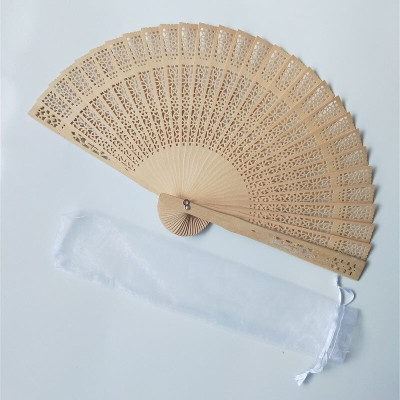 Hand Held Fan Factory - OEM Customer Logo High Quality One Side Printing Bamboo Rib Mini