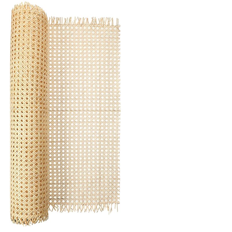Rattan Webbing Factory - OEM Wholesale High Quality Furniture Open Mesh Bleached Rattan Cane Roll