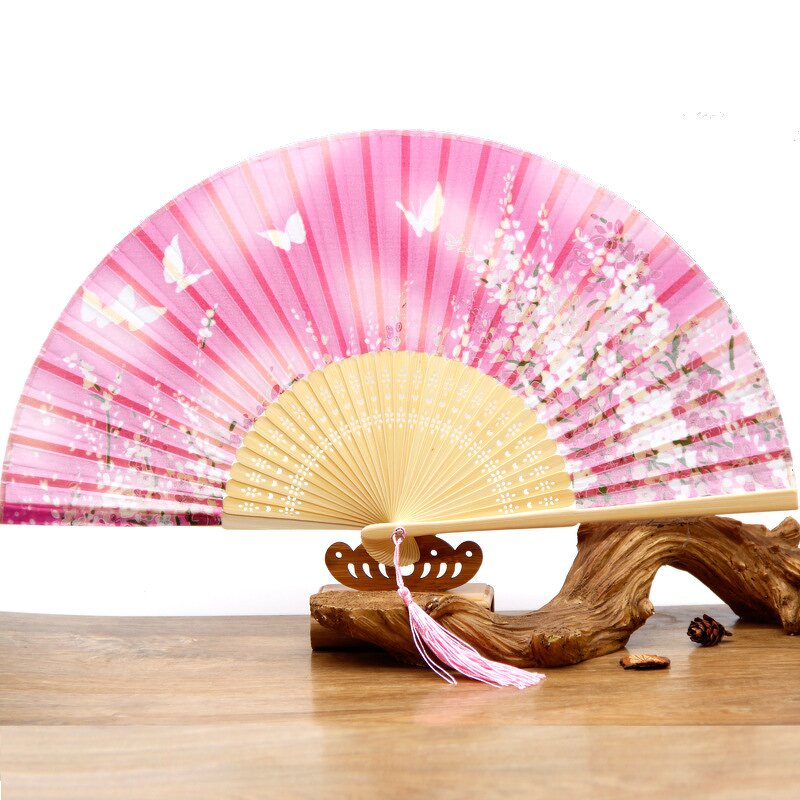 Silk Fan Factory - OEM High Quality Custom Logo 21-23cm Mini Hand-held Chinese Bamboo Rib