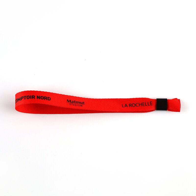 Event Wrist Bands Factory - OEM Custom Adjustable Eco Friendly Woven Fabric Lanyards Bracelet