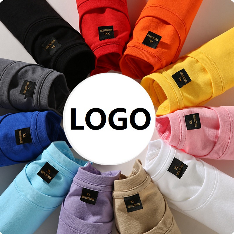 T-Shirt Factory - OEM High Quality 100% Cotton 180-230gsm Heavy Weight Customer Design Logo